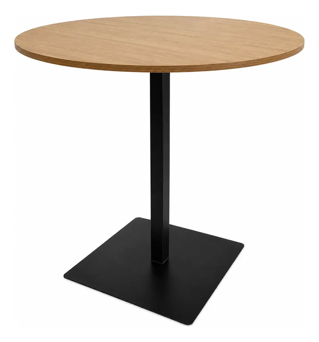 Base para mesa cuadrada pedestal acero negro reforzado
