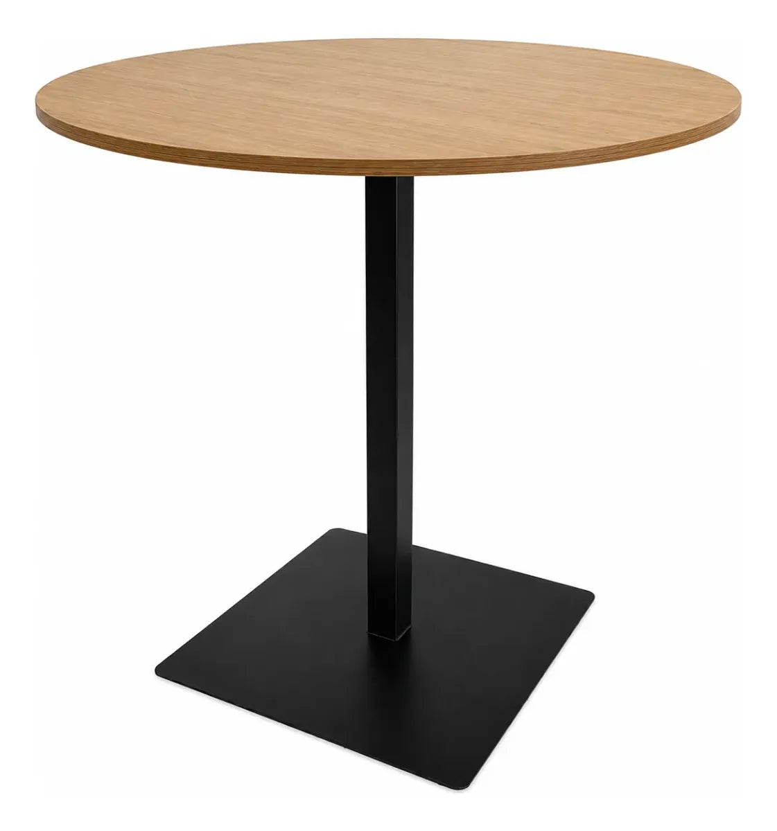 Base para mesa cuadrada pedestal acero negro reforzado