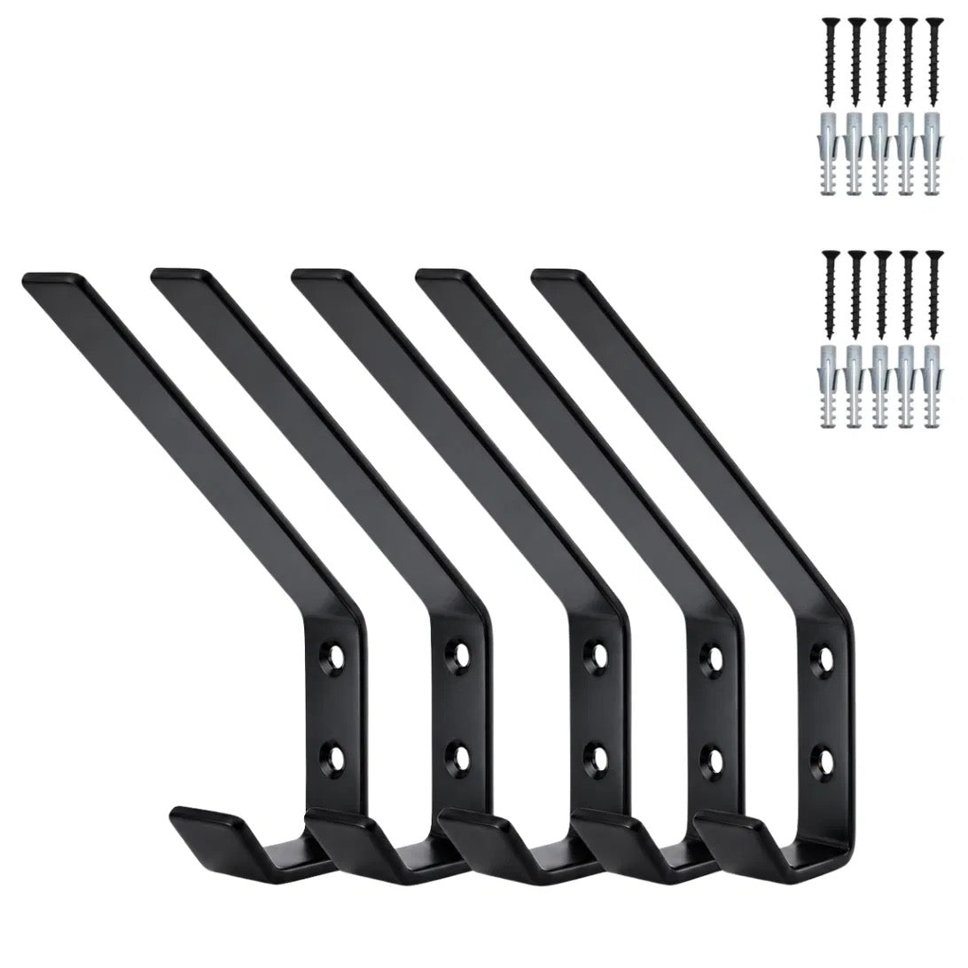 Perchero retro de pared 5 ganchos, vista lateral