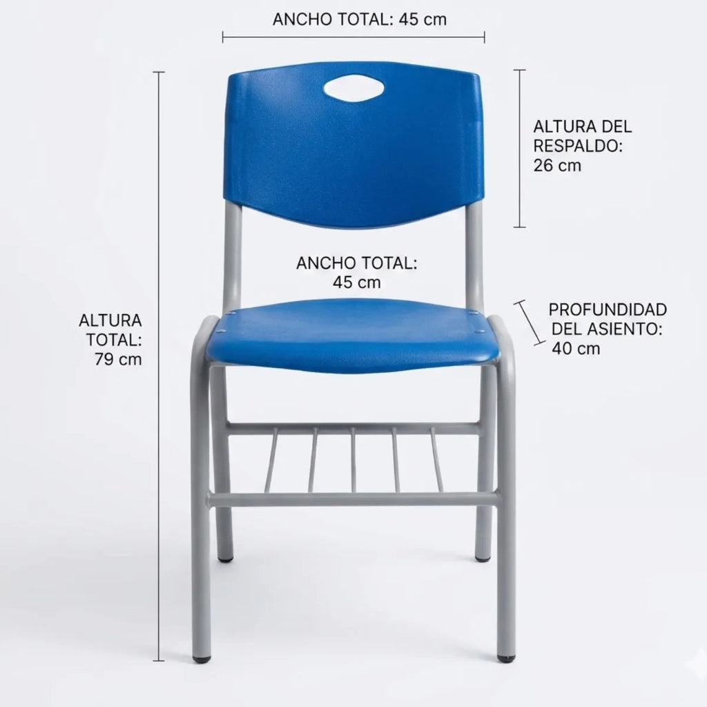 Silla SEP Asiento Y Respaldo Con Portalibros Grande 1 Pza