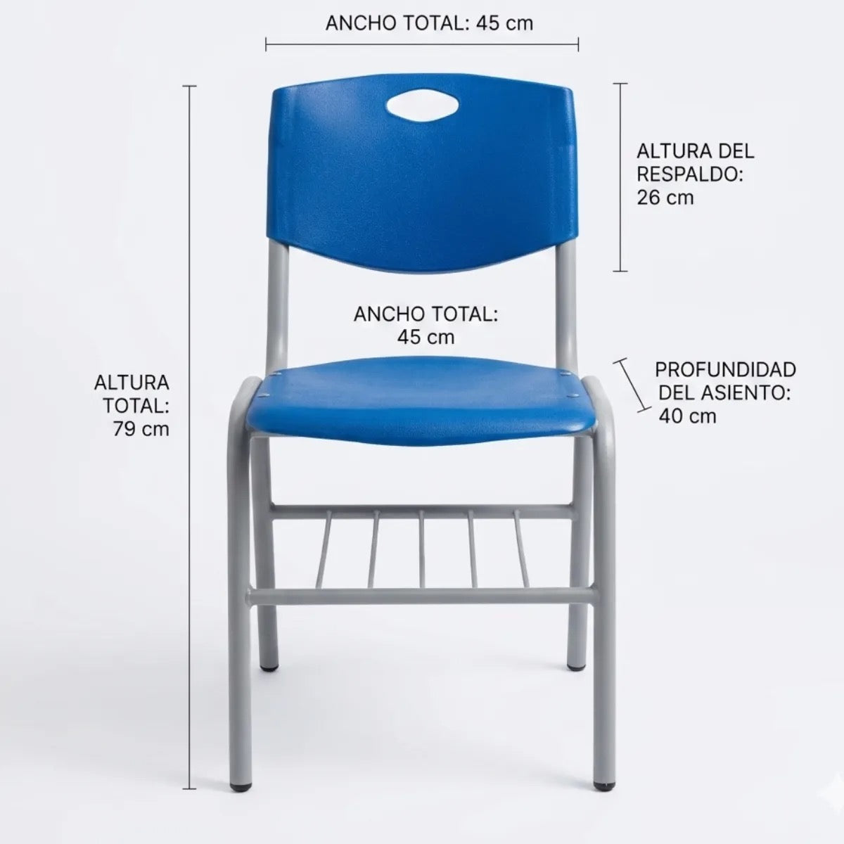 Silla SEP Asiento Y Respaldo Con Portalibros Grande 1 Pza
