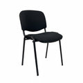 Silla Acojinada ISO De Visita De Oficina Tapizada Resistente Negro Tela