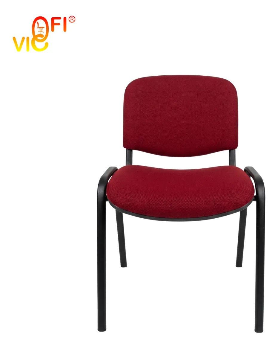 Set De 4 Sillas De Visita Tapizadas Acojinadas Resistentes