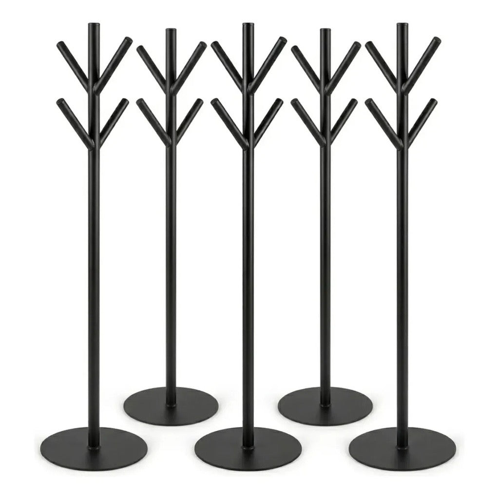 5 Percheros De Metal Para Bolsa / Perchero Para Restaurante Negro