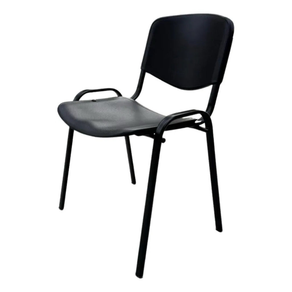 2 Sillas De Oficina Novaiso Plástica Ergonómica Negro Plástico