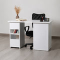 Escritorio Blanco Recto 2 Repisas Blanco