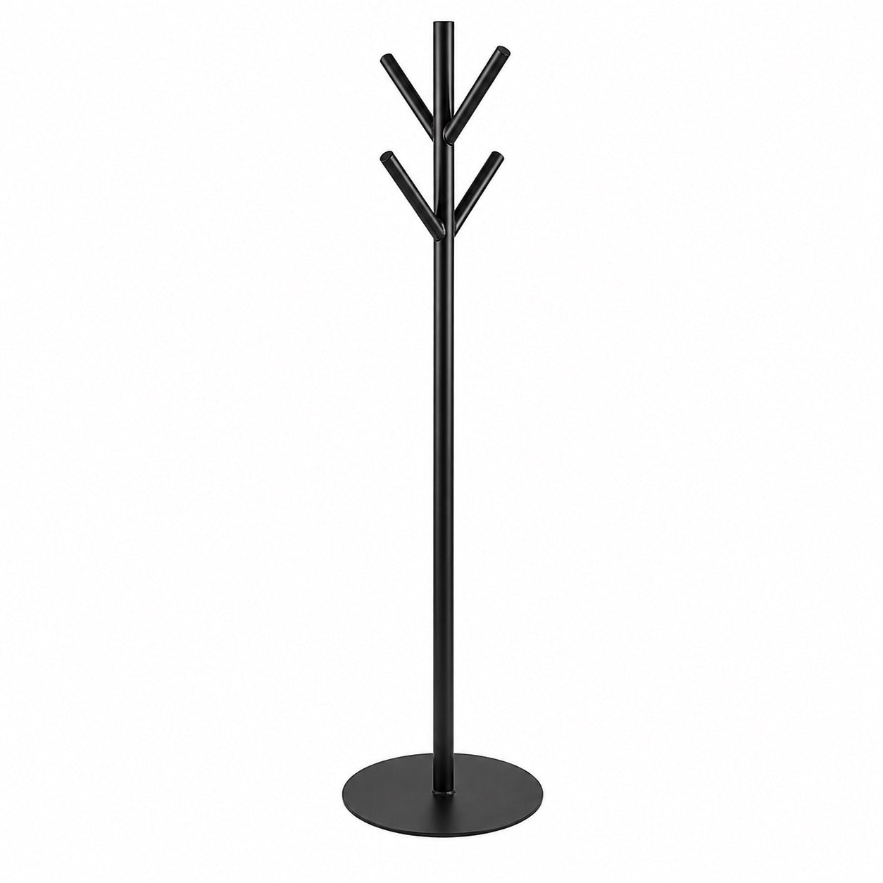 Perchero Minimalista Tubo Redondo GABCO de Piso Acero Negro Mate 100cm