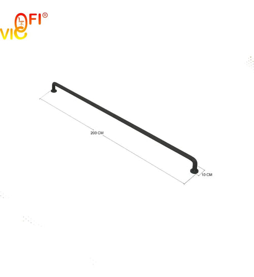 Barandal de escalera negro 200cm