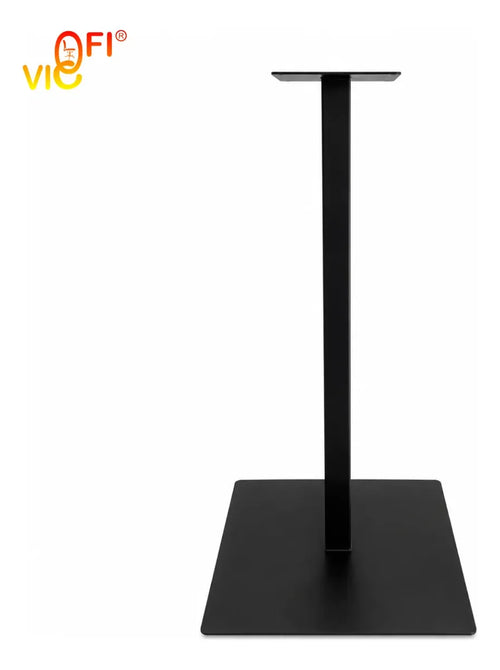 Base para mesa cuadrada pedestal acero negro reforzado