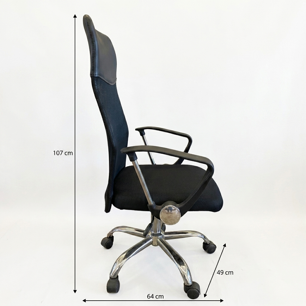 Silla Ejecutiva Malla - Infografía de medidas